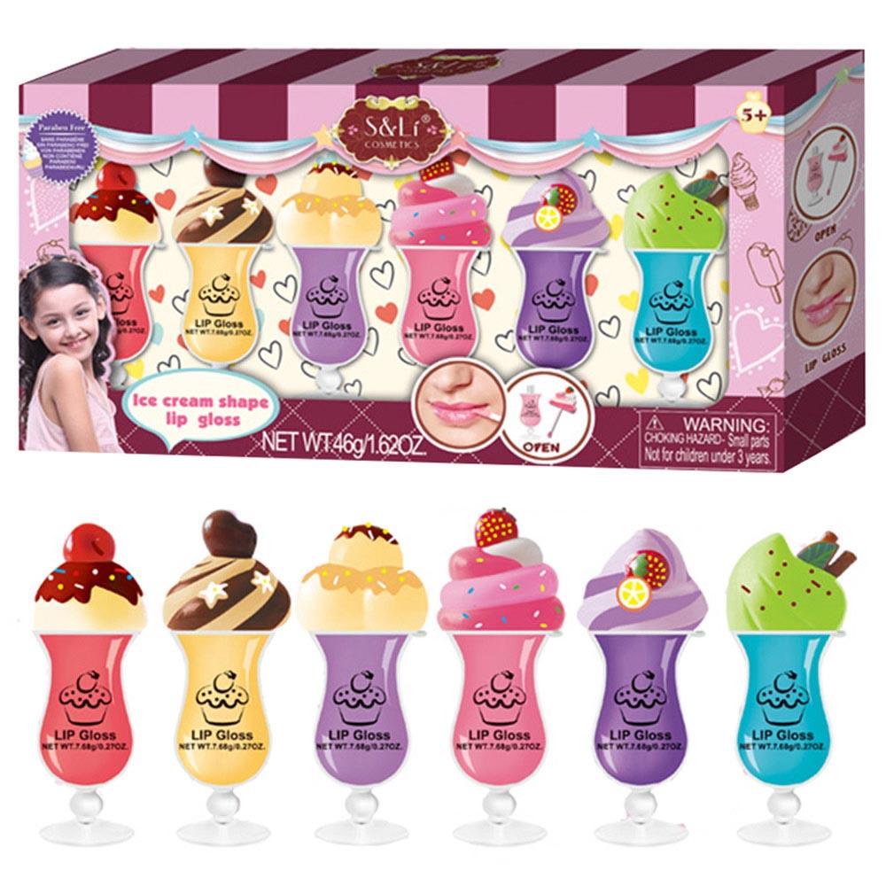 Stem - Ice Cream Shape Lip Gloss - 6pcs