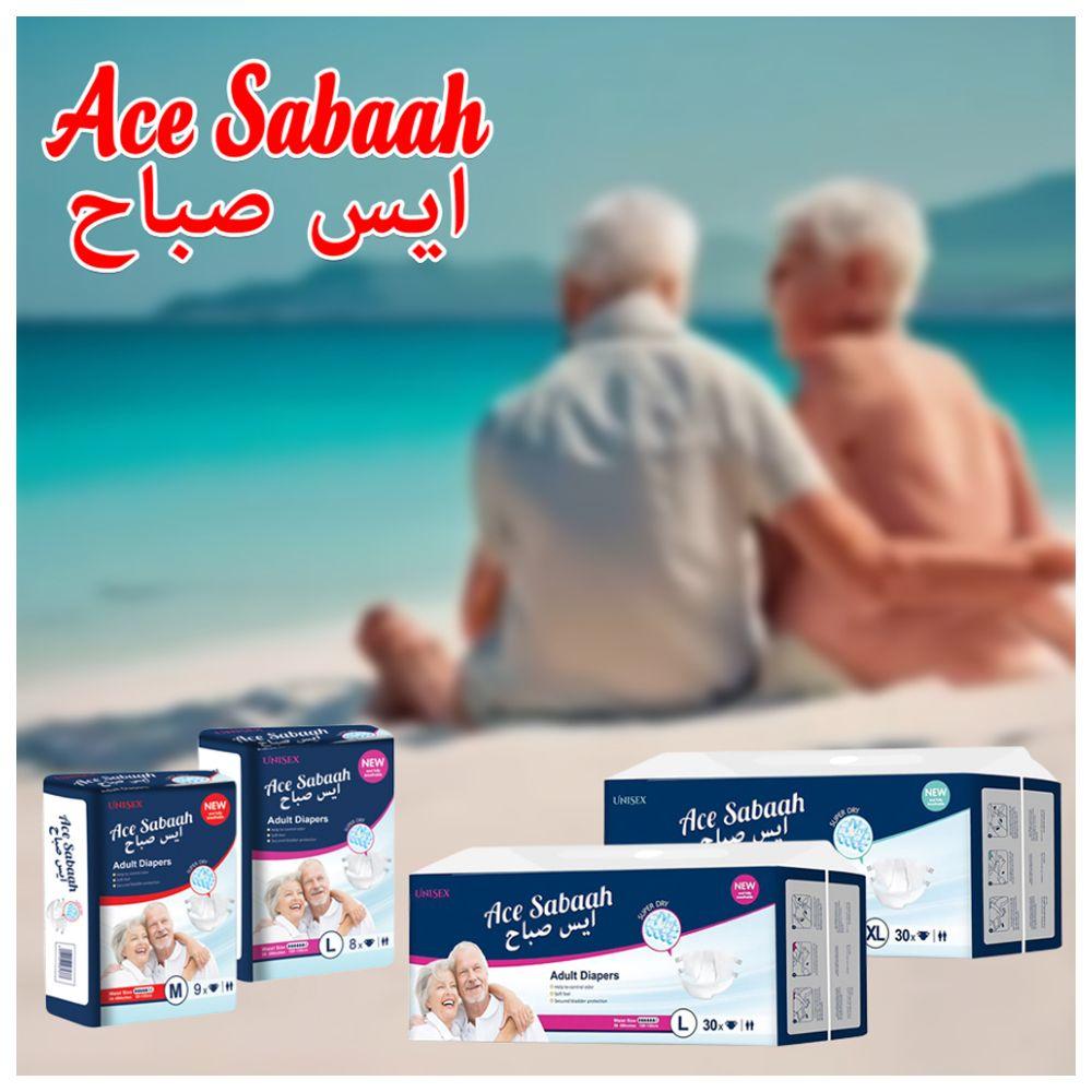 Ace Sabaah - Adult Diaper - Medium - 9pcs