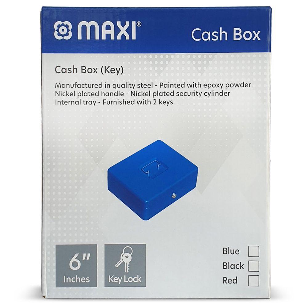 Maxi - Cash Box - Blue - 6-inch