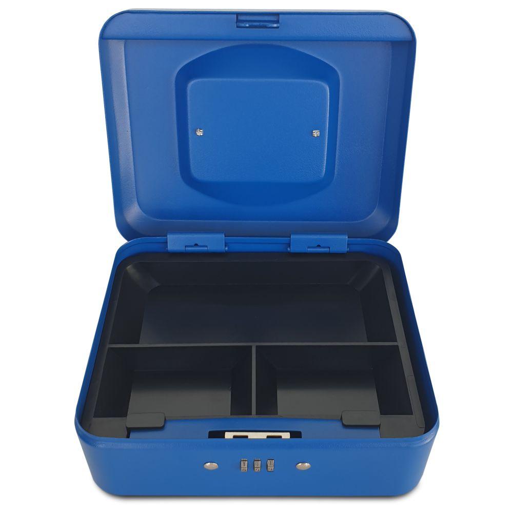 Maxi - Cash Box With Number Lock - Blue - 8-inch