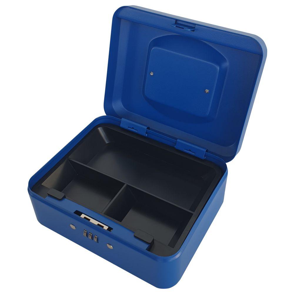 Maxi - Cash Box With Number Lock - Blue - 8-inch