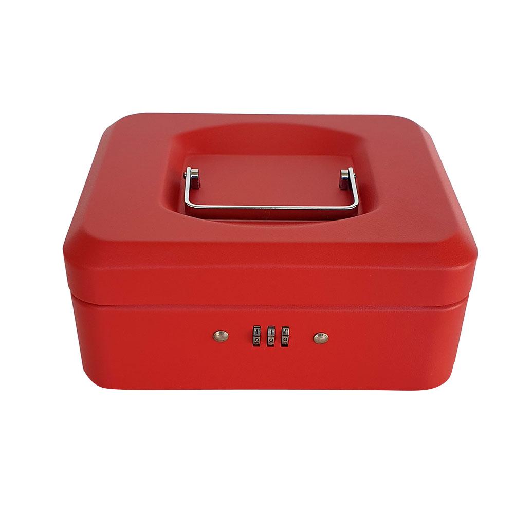 Maxi - Cash Box With Number Lock - Red - 8-inch