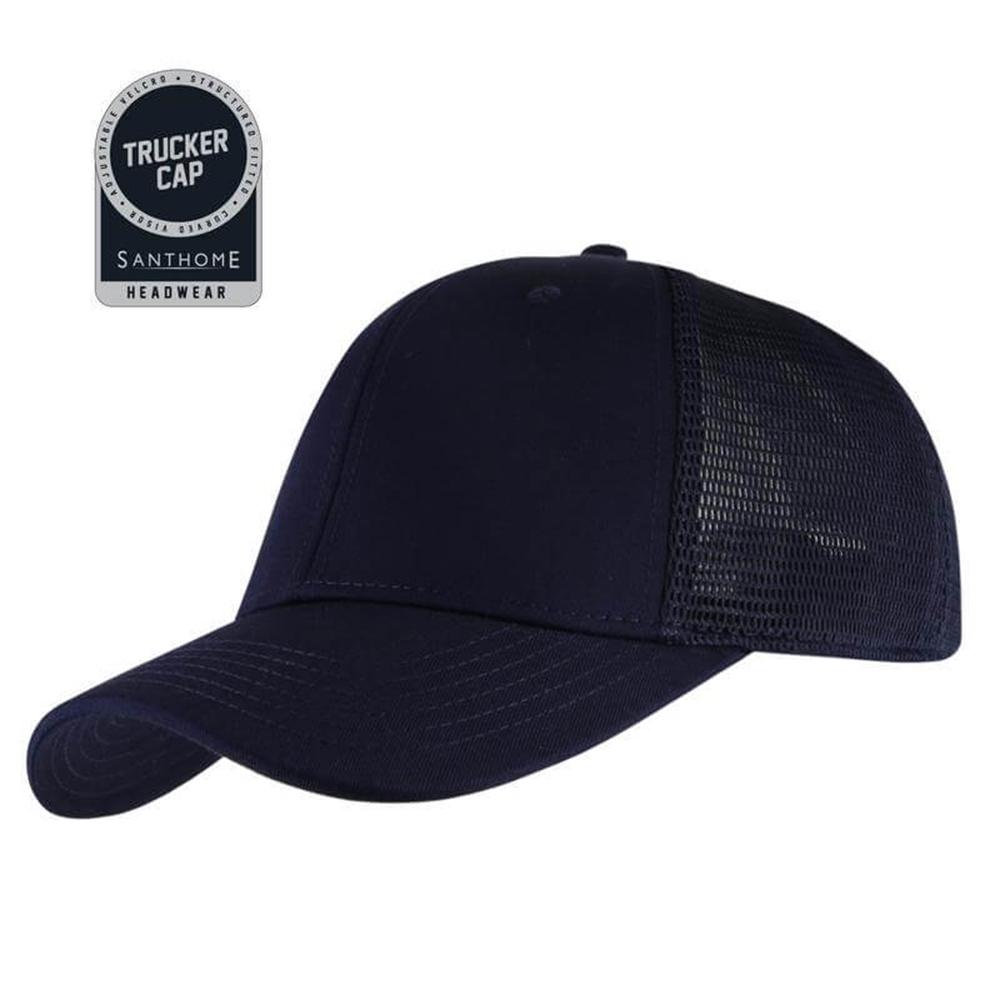 Santhome - Swift 6 Panel Trucker Cap - Navy Blue