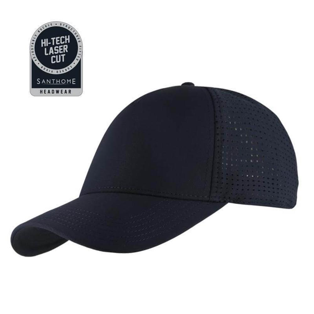 Santhome - Ace 5 Panel DryNCool Sports Cap - Navy Blue