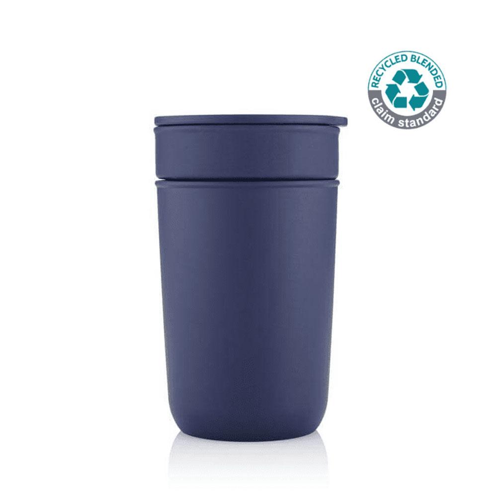 Hans Larsen - Savona Ceramic Tumbler w/ Protective Sleeve - Blue