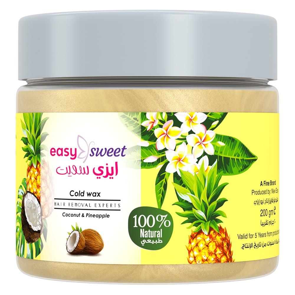 Easy - Sweet Cold Wax - Coconut And Pineapple Extract - 200 g