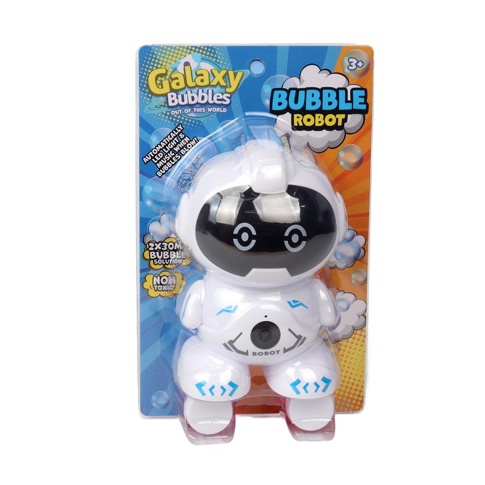 Galaxy Bubbles - Space Robot Bubble Machine With 2x30ml Bubble Solution 1pc - Color May Vary