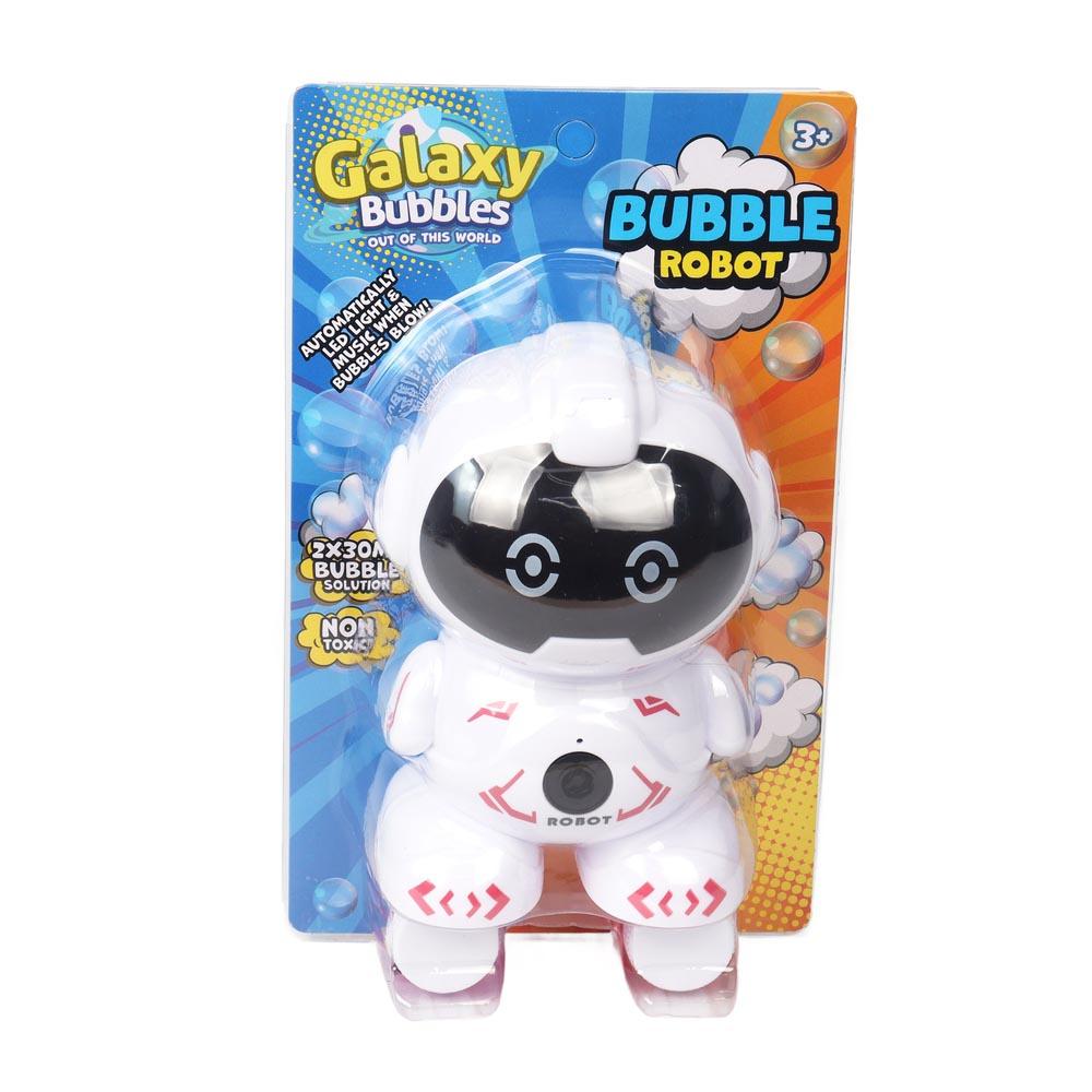 Galaxy Bubbles - Space Robot Bubble Machine With 2x30ml Bubble Solution 1pc - Color May Vary