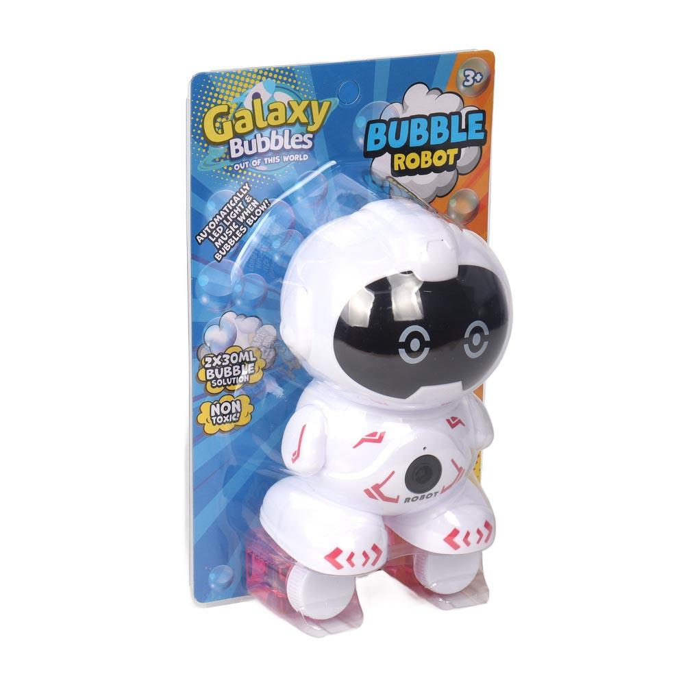 Galaxy Bubbles - Space Robot Bubble Machine With 2x30ml Bubble Solution 1pc - Color May Vary