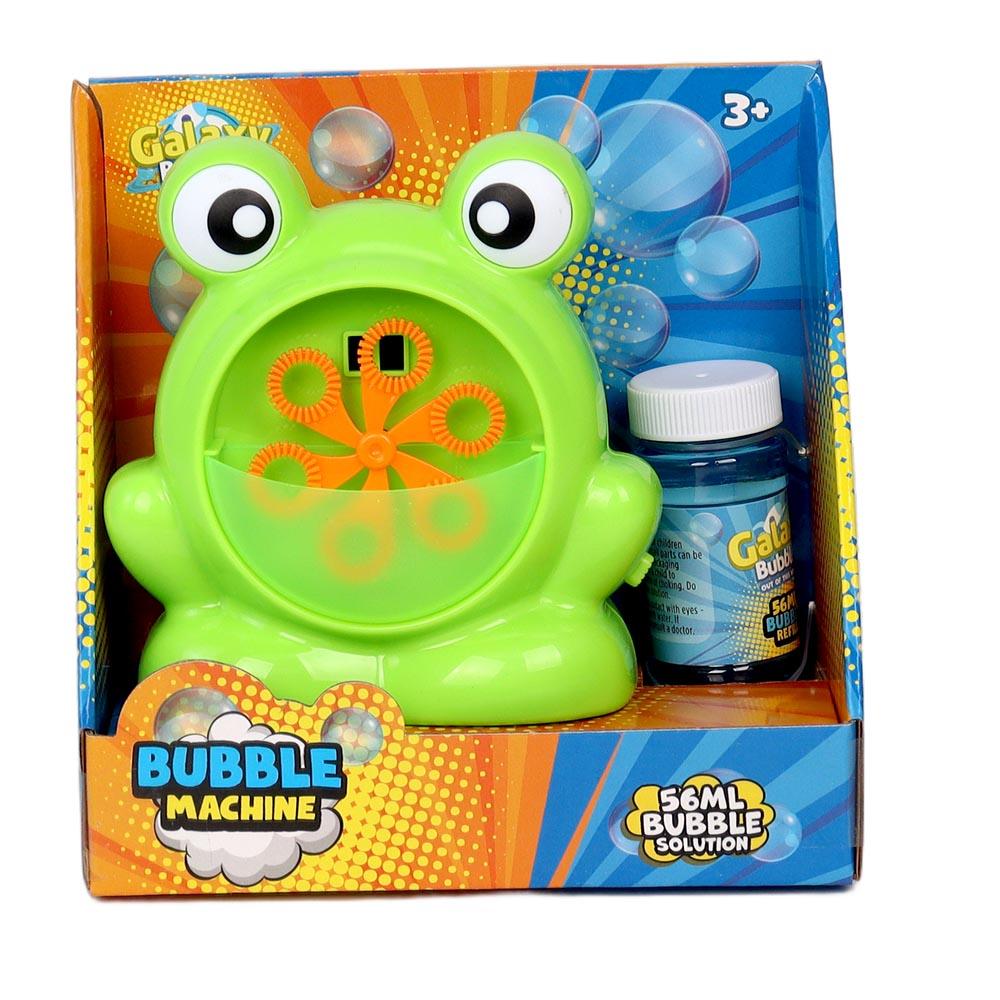 Galaxy Bubbles - Frog Bubble Machine With 56ml Bubble Solution