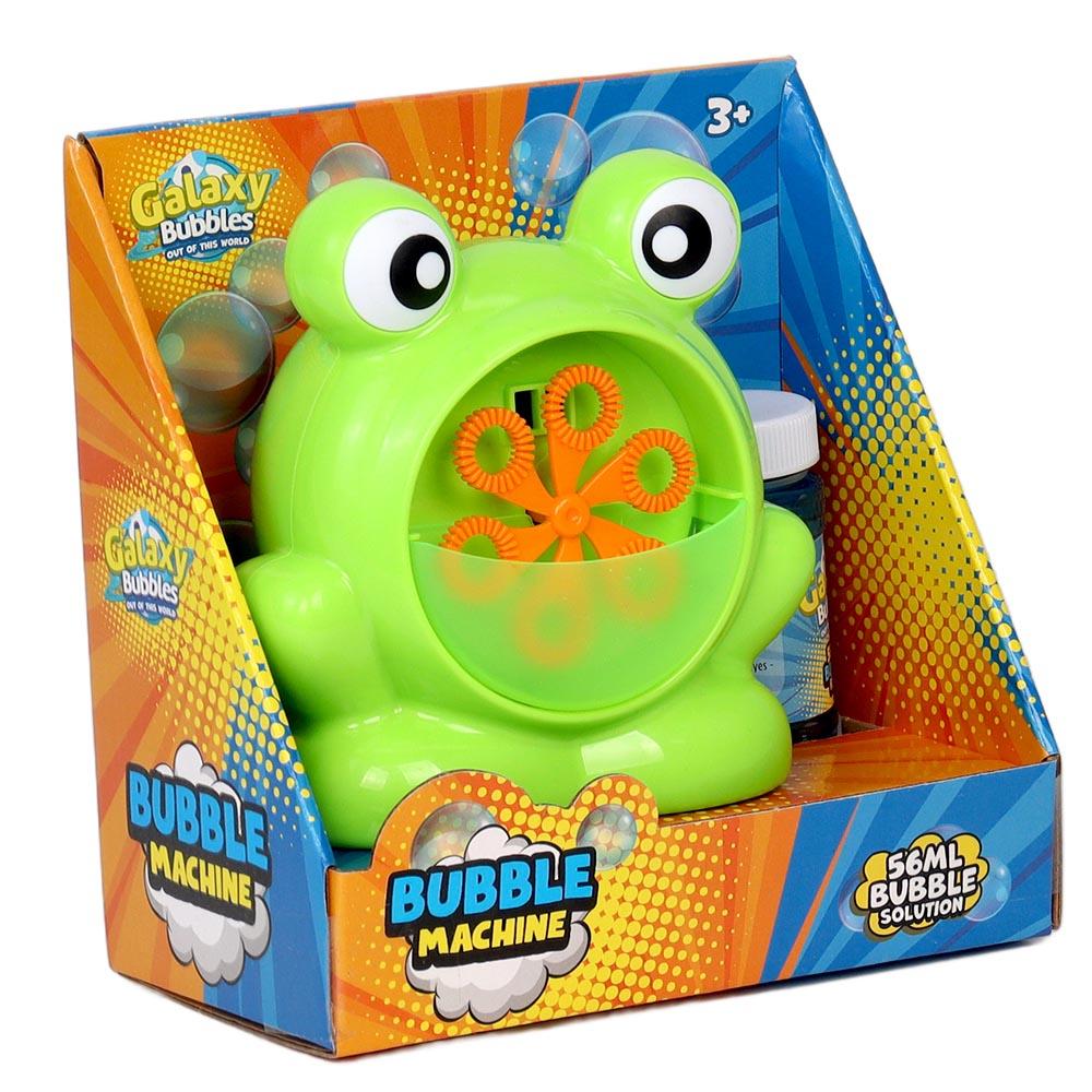 Galaxy Bubbles - Frog Bubble Machine With 56ml Bubble Solution