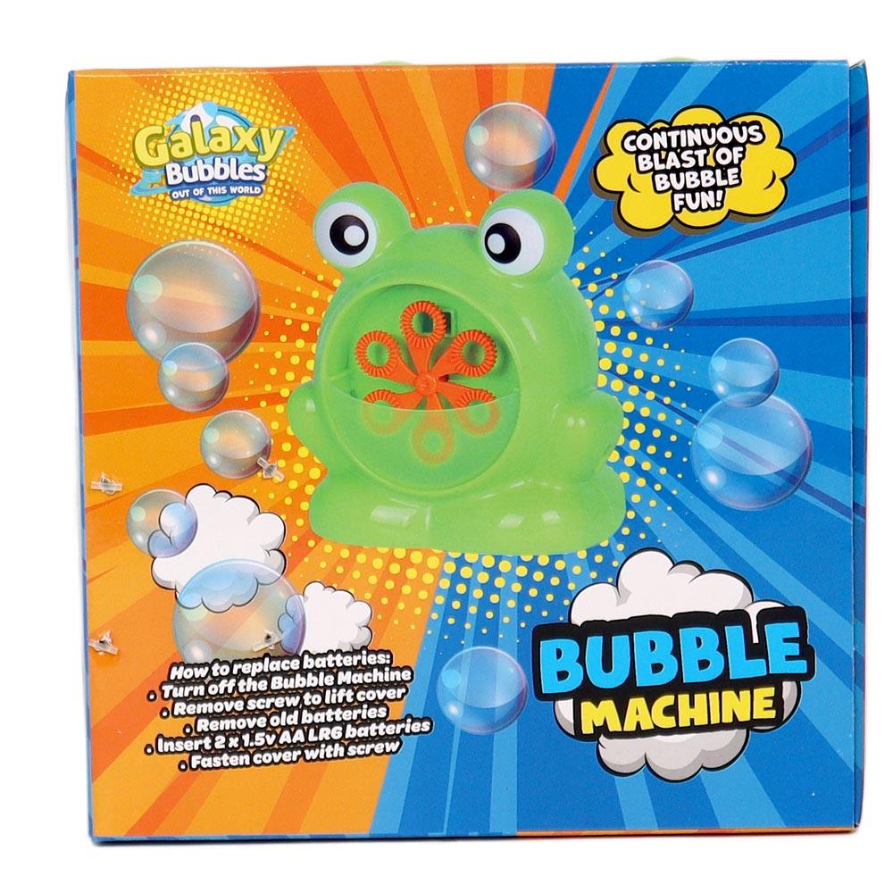 Galaxy Bubbles - Frog Bubble Machine With 56ml Bubble Solution