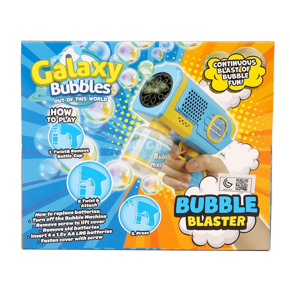 Galaxy Bubbles - Light Up Bubble Blaster With 80ml Bubble Solution 1pc - Color May Vary