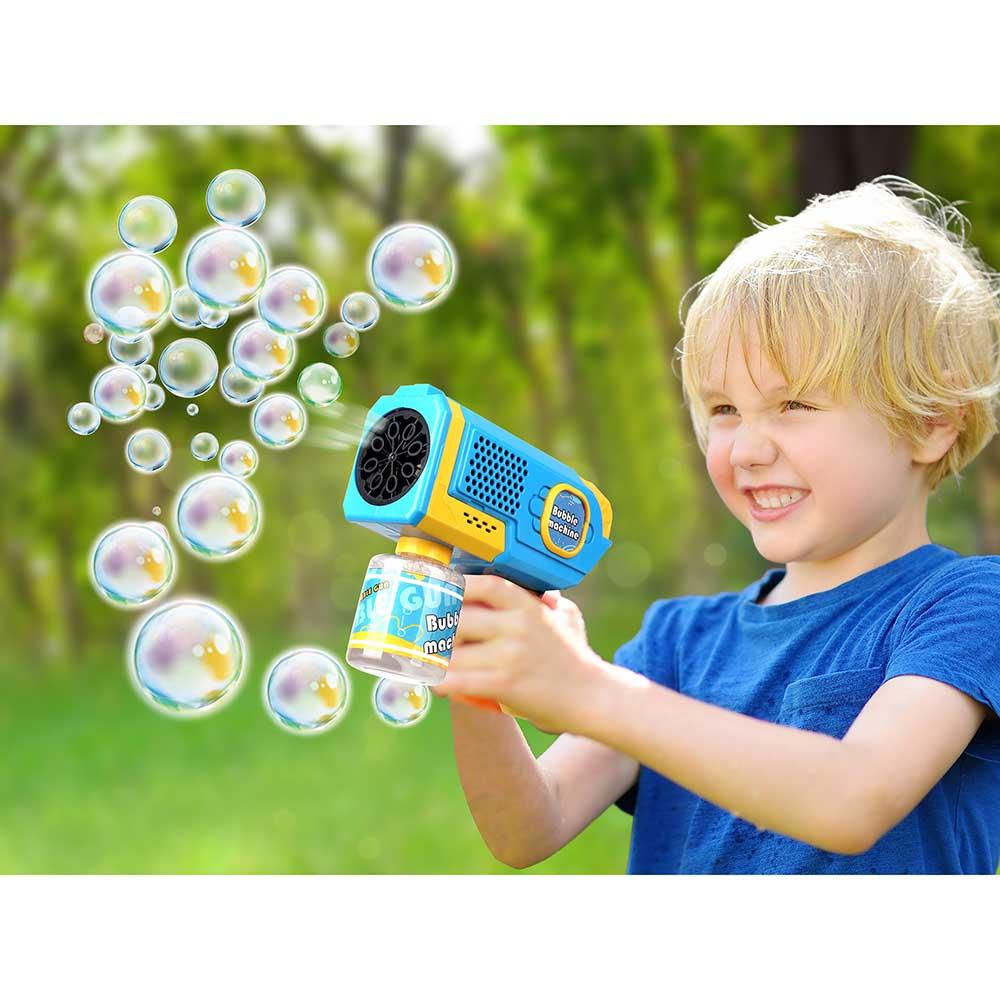 Galaxy Bubbles - Light Up Bubble Blaster With 80ml Bubble Solution 1pc - Color May Vary