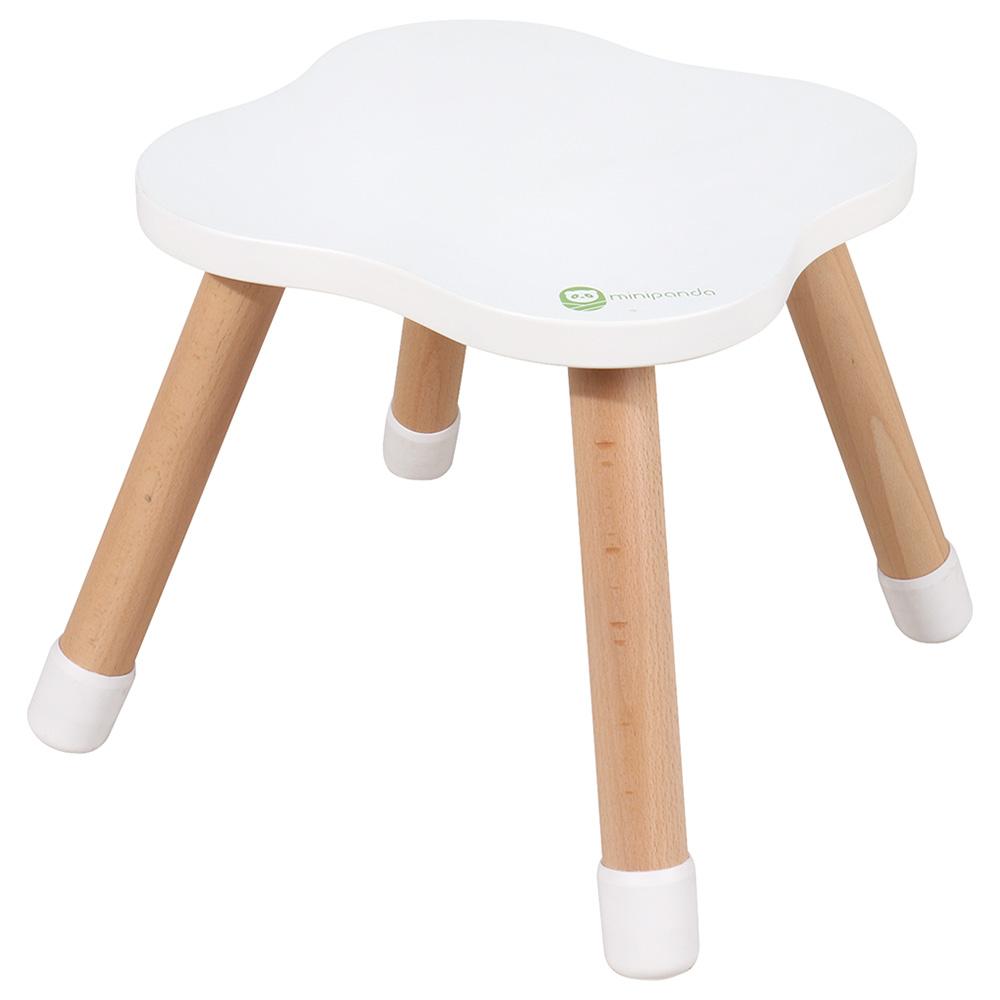 Mini Panda - Clovercharm Wooden Table & Chair - Pure Ivory