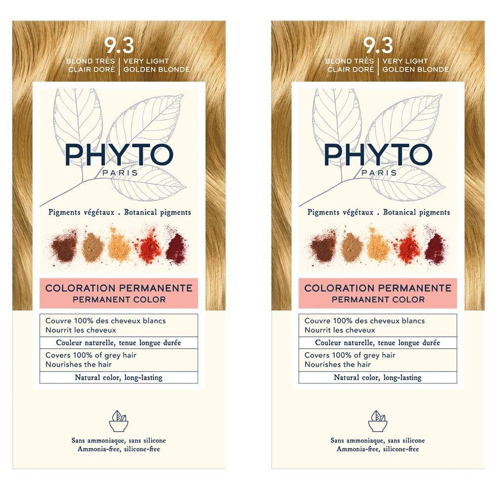 Phyto - Bogo Hair Color 9.3 - Light Golden Blonde - 2pcs