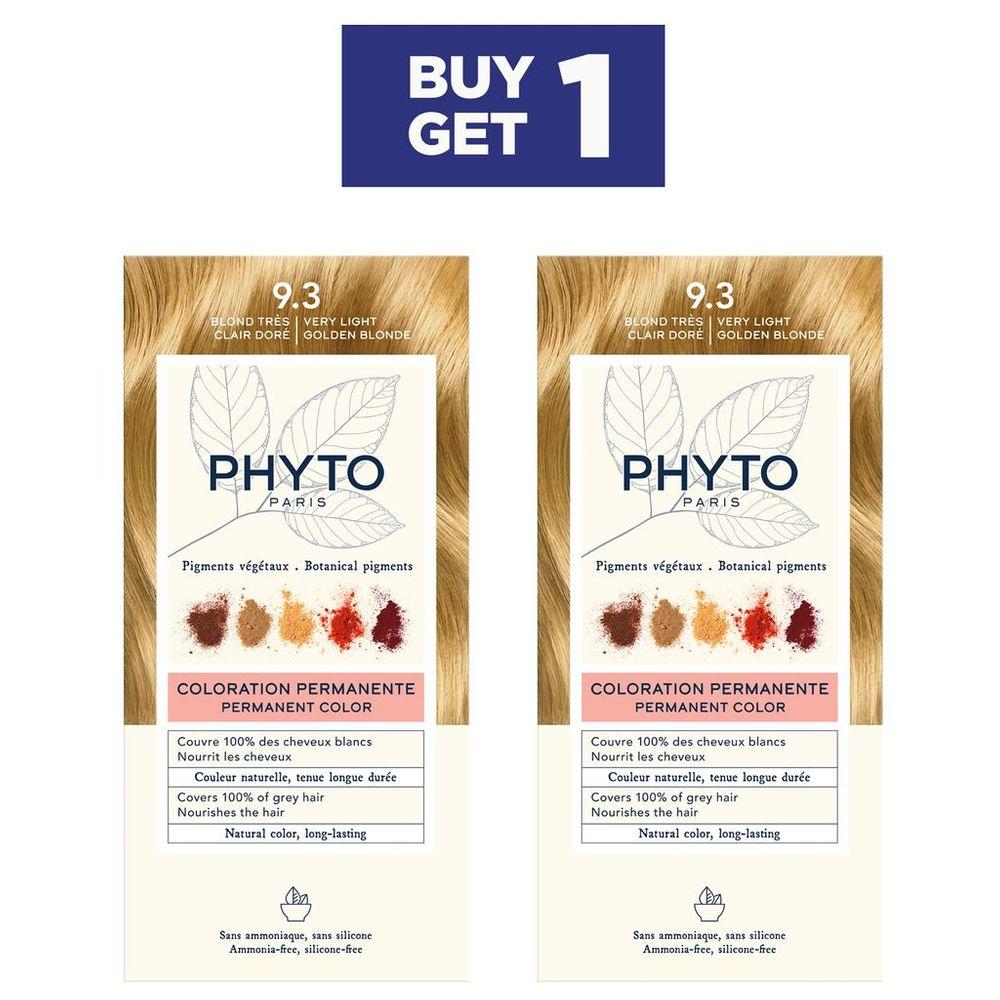 Phyto - Bogo Hair Color 9.3 - Light Golden Blonde - 2pcs