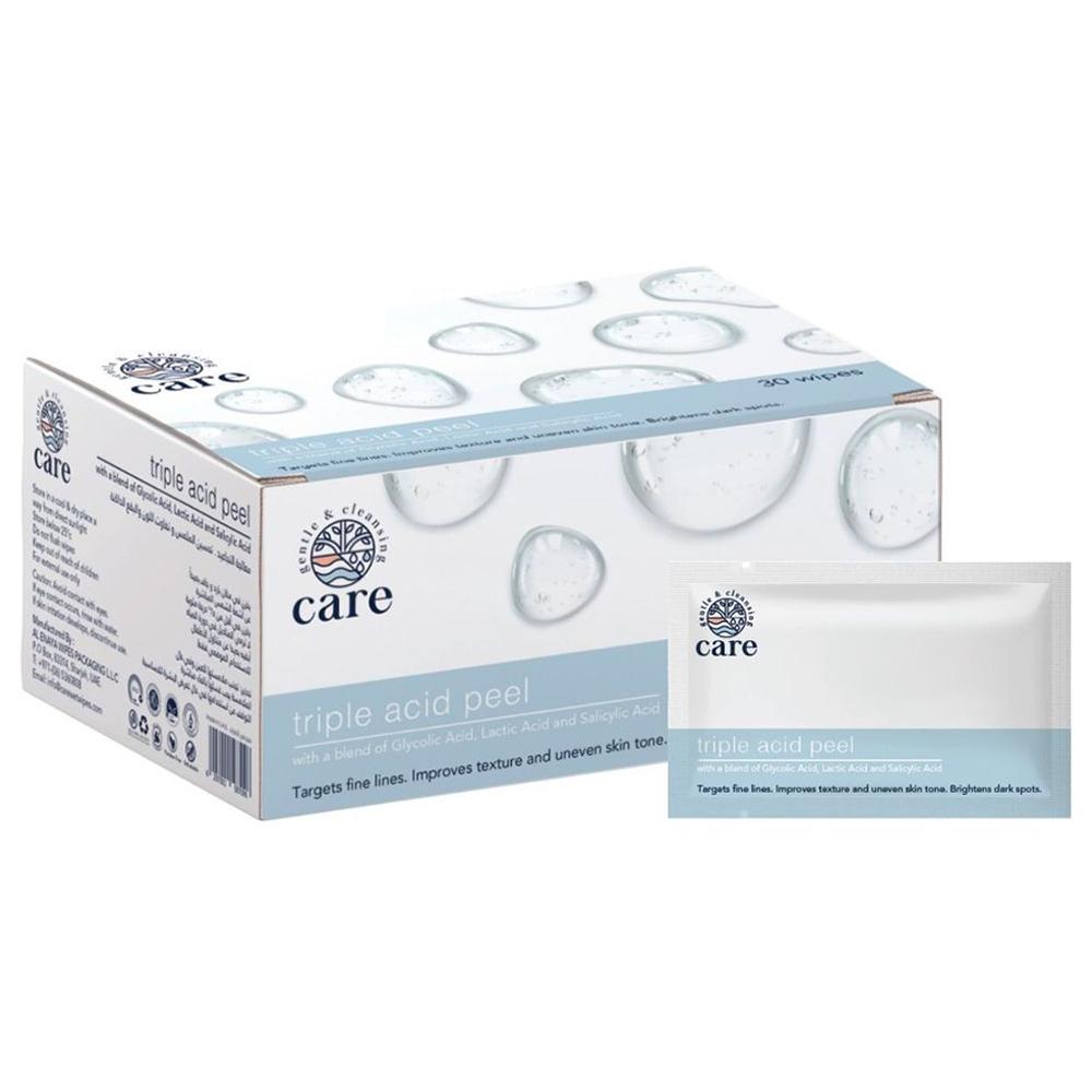 Care - Triple Peel Single Sachet Wipes - Pack of 30