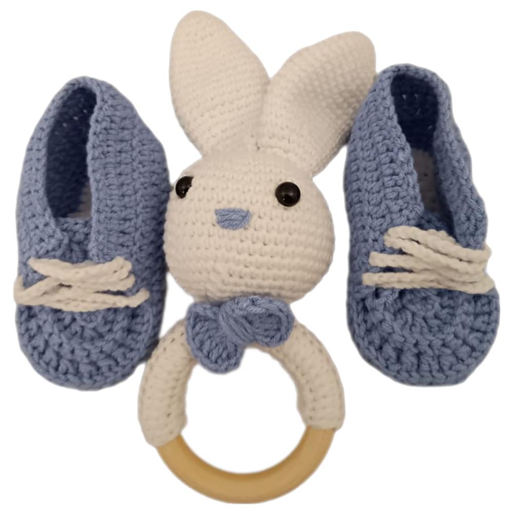 Pikkaboo - HeavenlyHugs Mr. Rabbit Handmade Crochet Teether & Booties