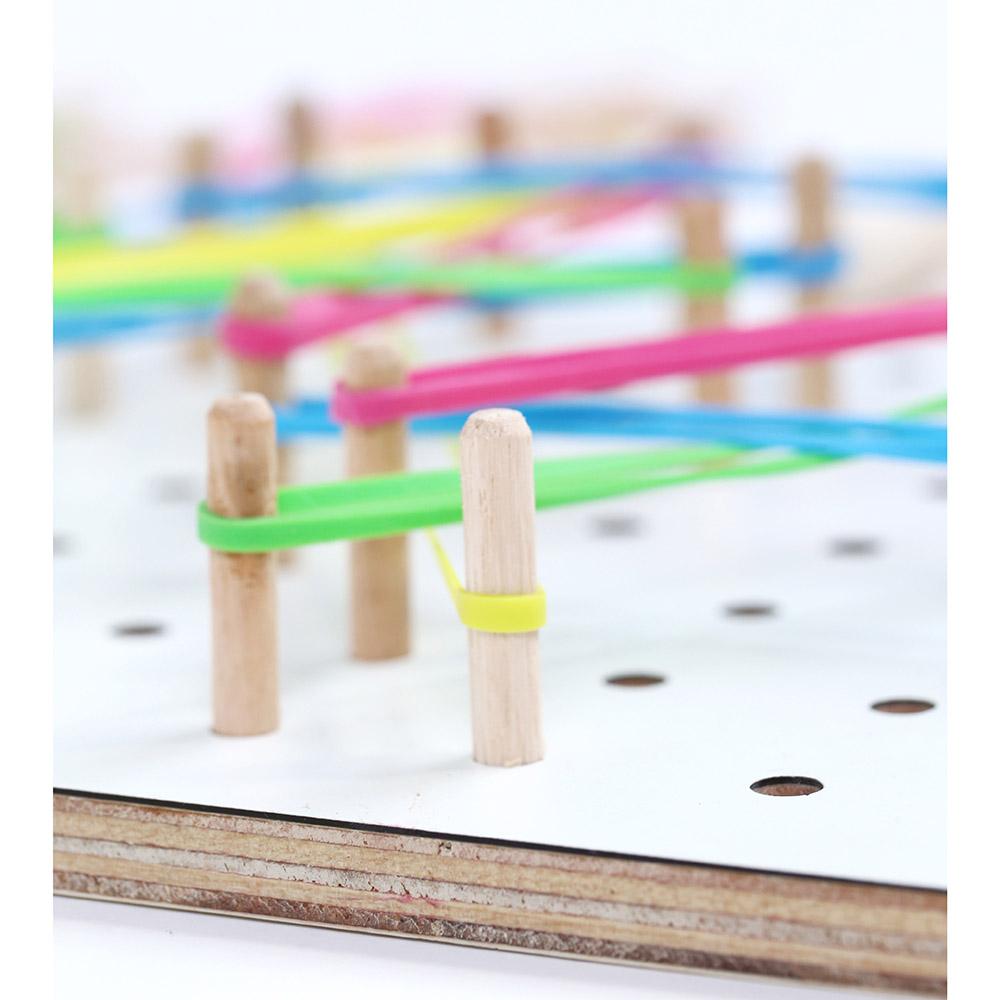 Mkandm - Geoboard Wooden Toy - White