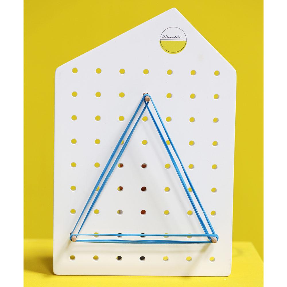 Mkandm - Geoboard Wooden Toy - White