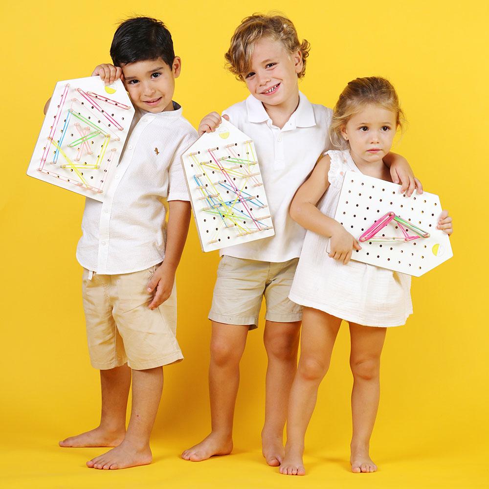 Mkandm - Geoboard Wooden Toy - White