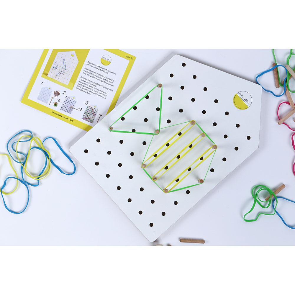 Mkandm - Geoboard Wooden Toy - White