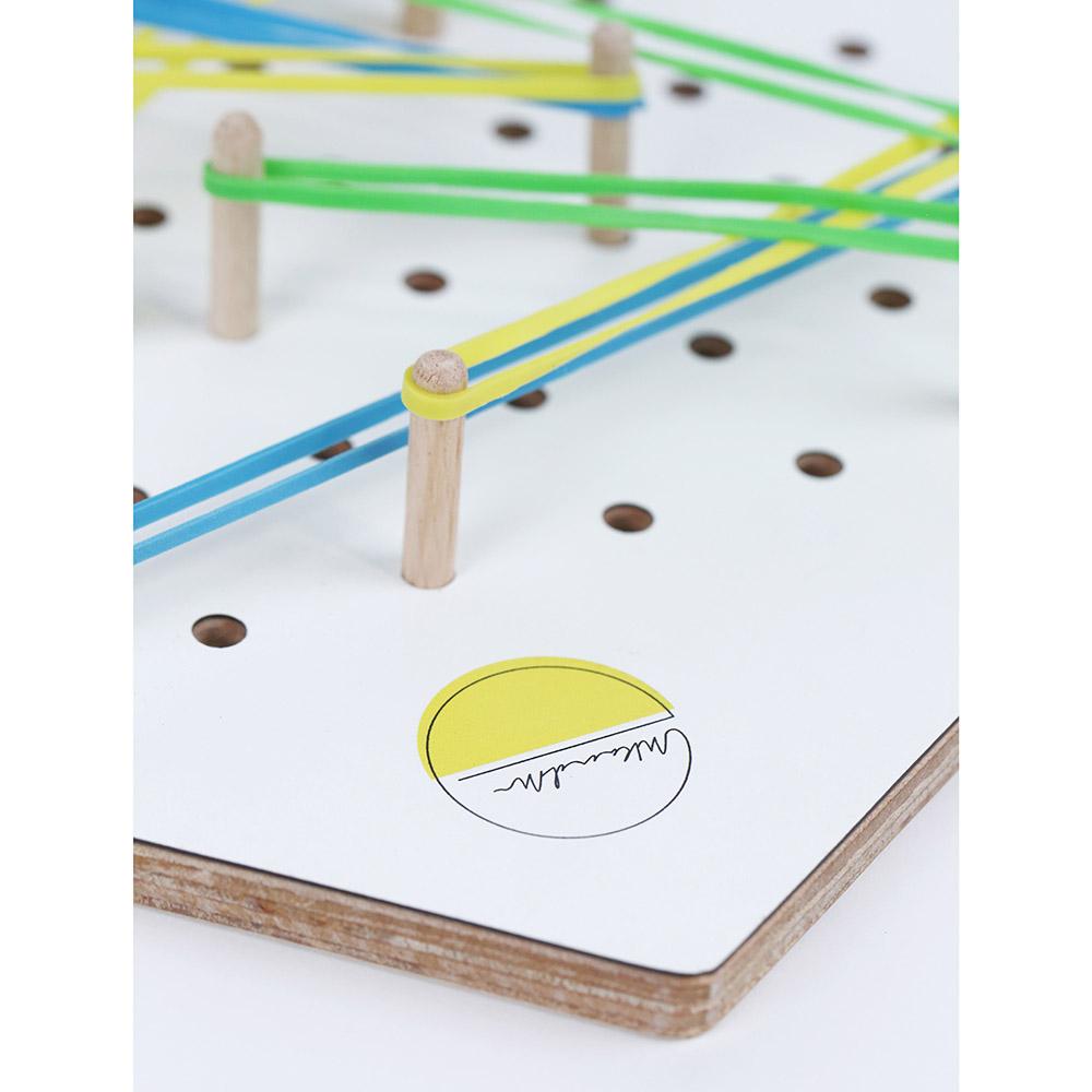 Mkandm - Geoboard Wooden Toy - White