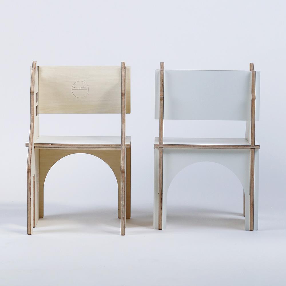 Mkandm - Gia Wooden Chair - White - 5pcs