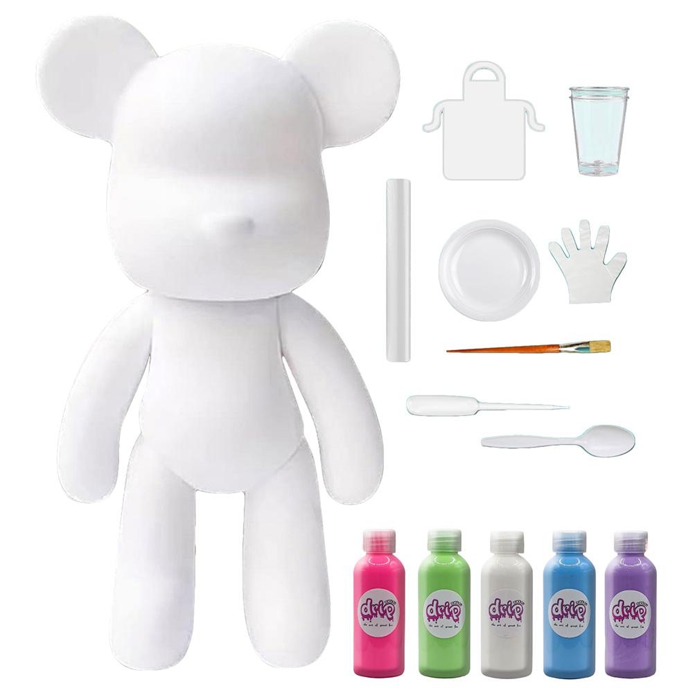 Drip - DIY Fluid Painting Bear Complete Art Kit - 33 cm