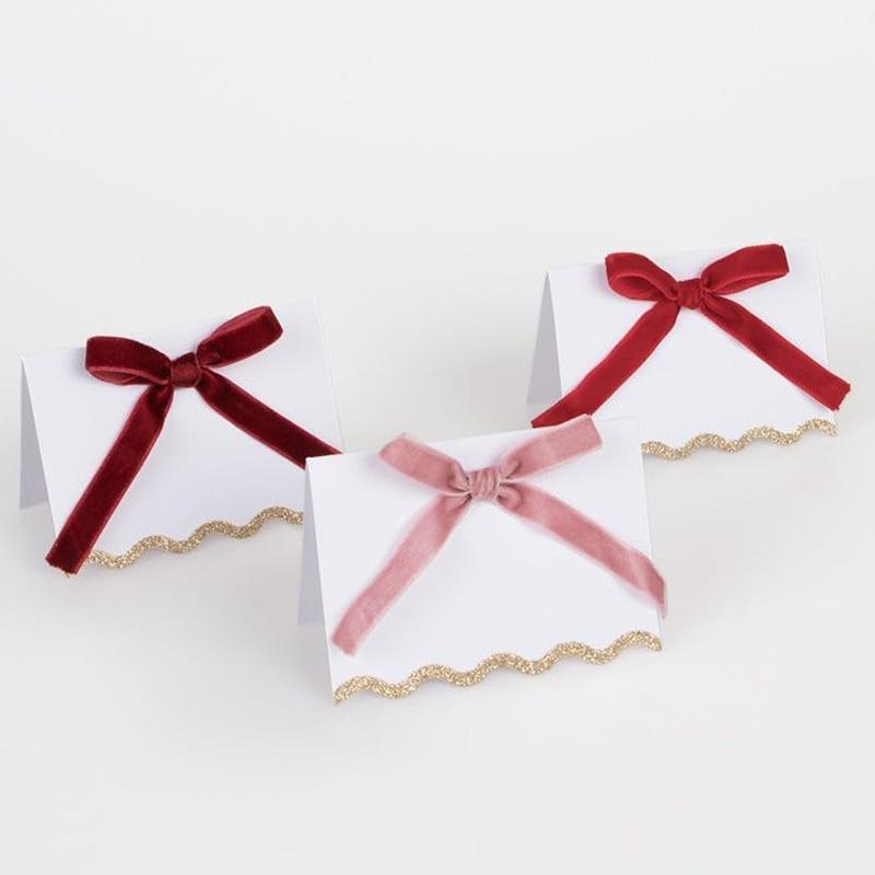 Meri Meri - Velvet Bow Place Cards - 6pcs