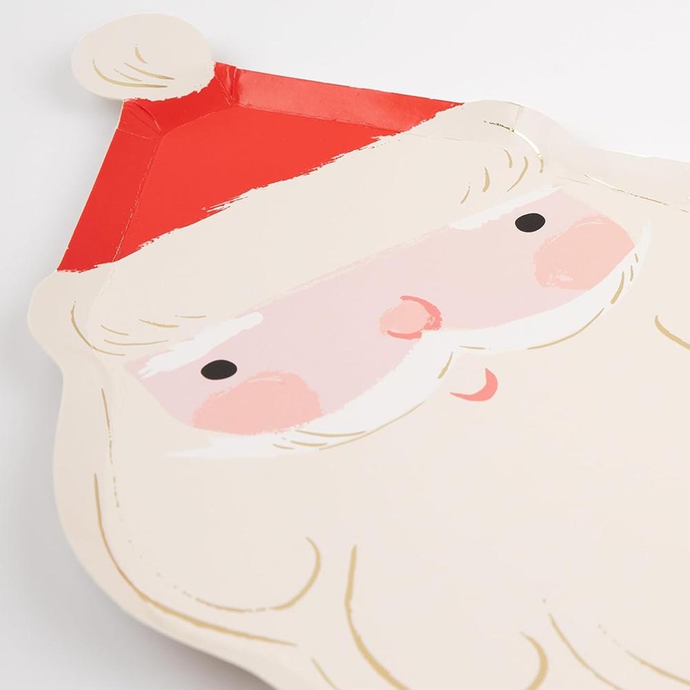 Meri Meri - Jolly Christmas Santa Plates - 8pcs