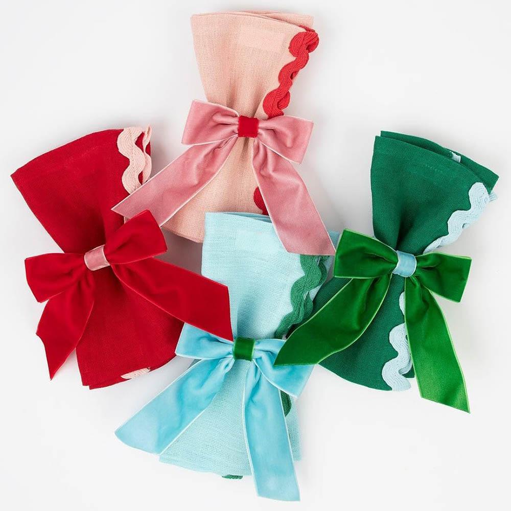 Meri Meri - Decorative Velvet Bows - 4pcs