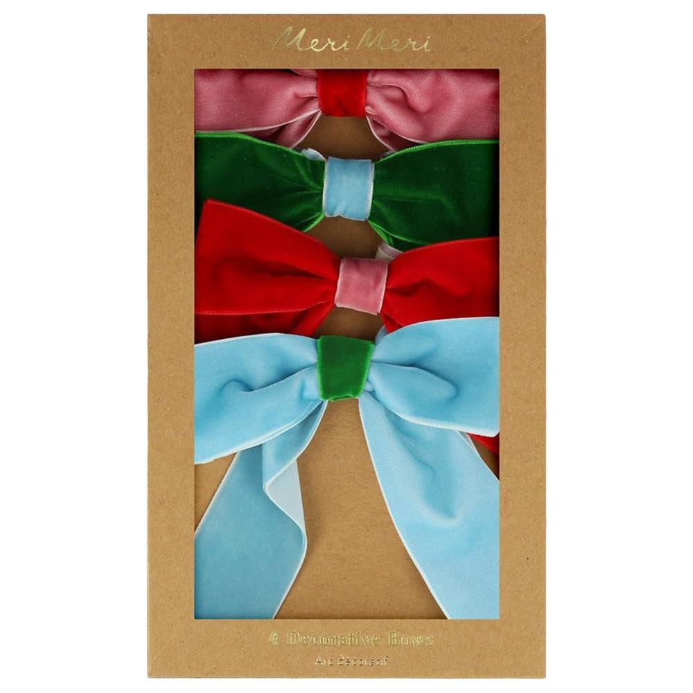 Meri Meri - Decorative Velvet Bows - 4pcs