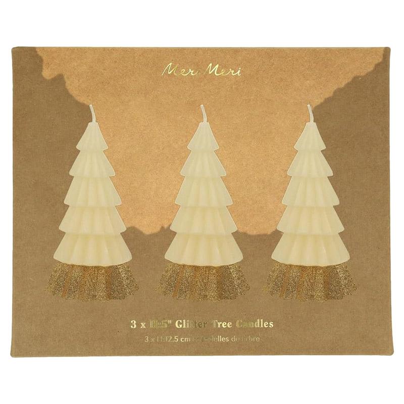 Meri Meri - Ivory Tree Candles - 3pcs