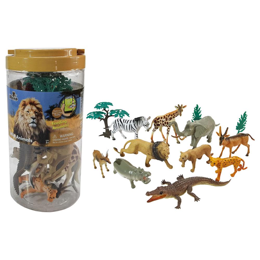 Wenno - Wild Animals Playset In Bucket - 13pcs