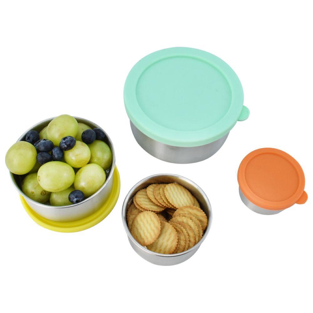 Tiny Tots - Stainless Steel Snack Containers - 4pcs