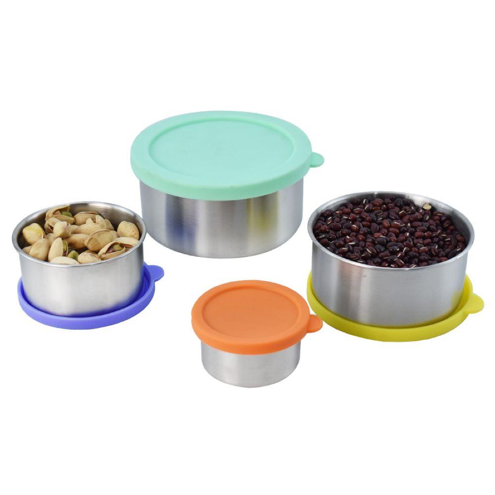 Tiny Tots - Stainless Steel Snack Containers - 4pcs