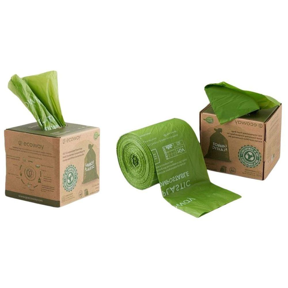 Ecoway - Compostable Garbage Bags - Green - 9.84 L - 200pcs