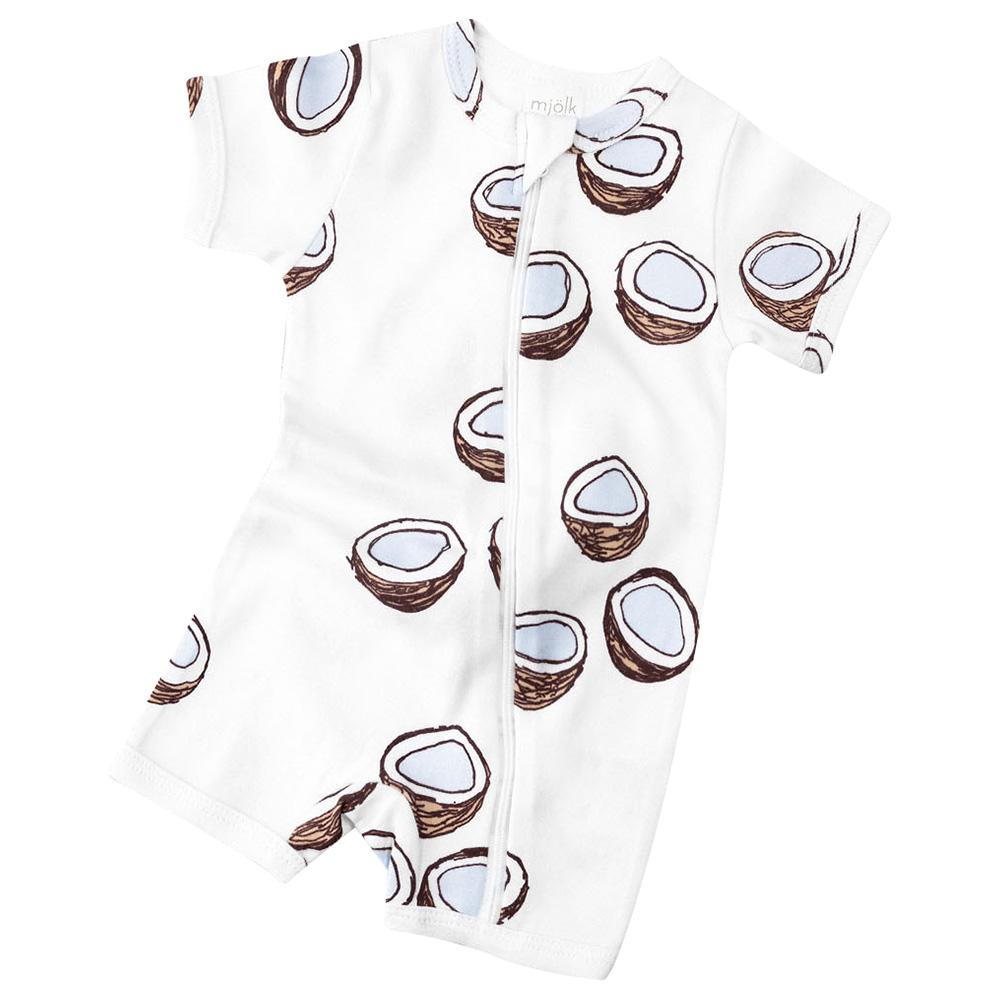 Mjolk - Sleep And Play Romper - Coconuts