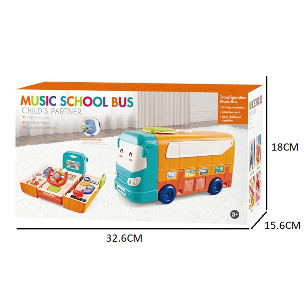 Little Angel - Kid's Musical Convertible School Bus Toy - Orange