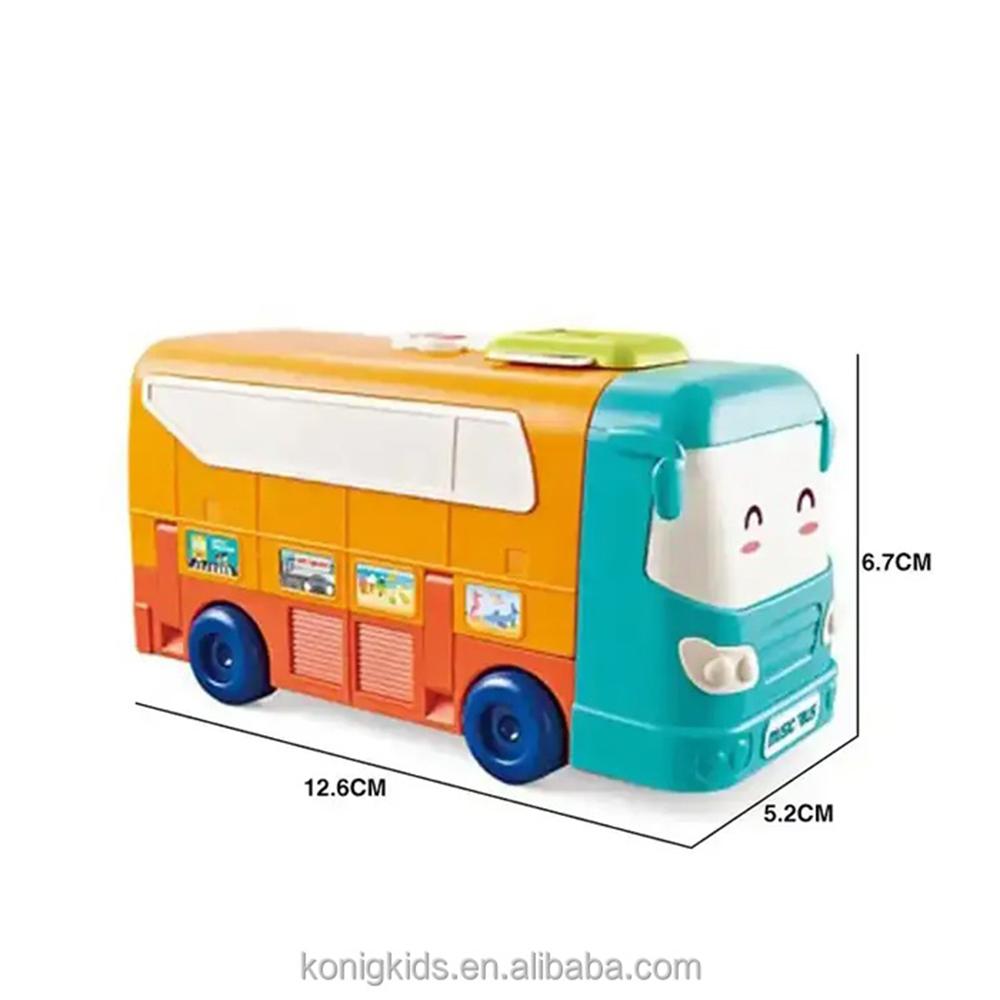 Little Angel - Kid's Musical Convertible School Bus Toy - Orange