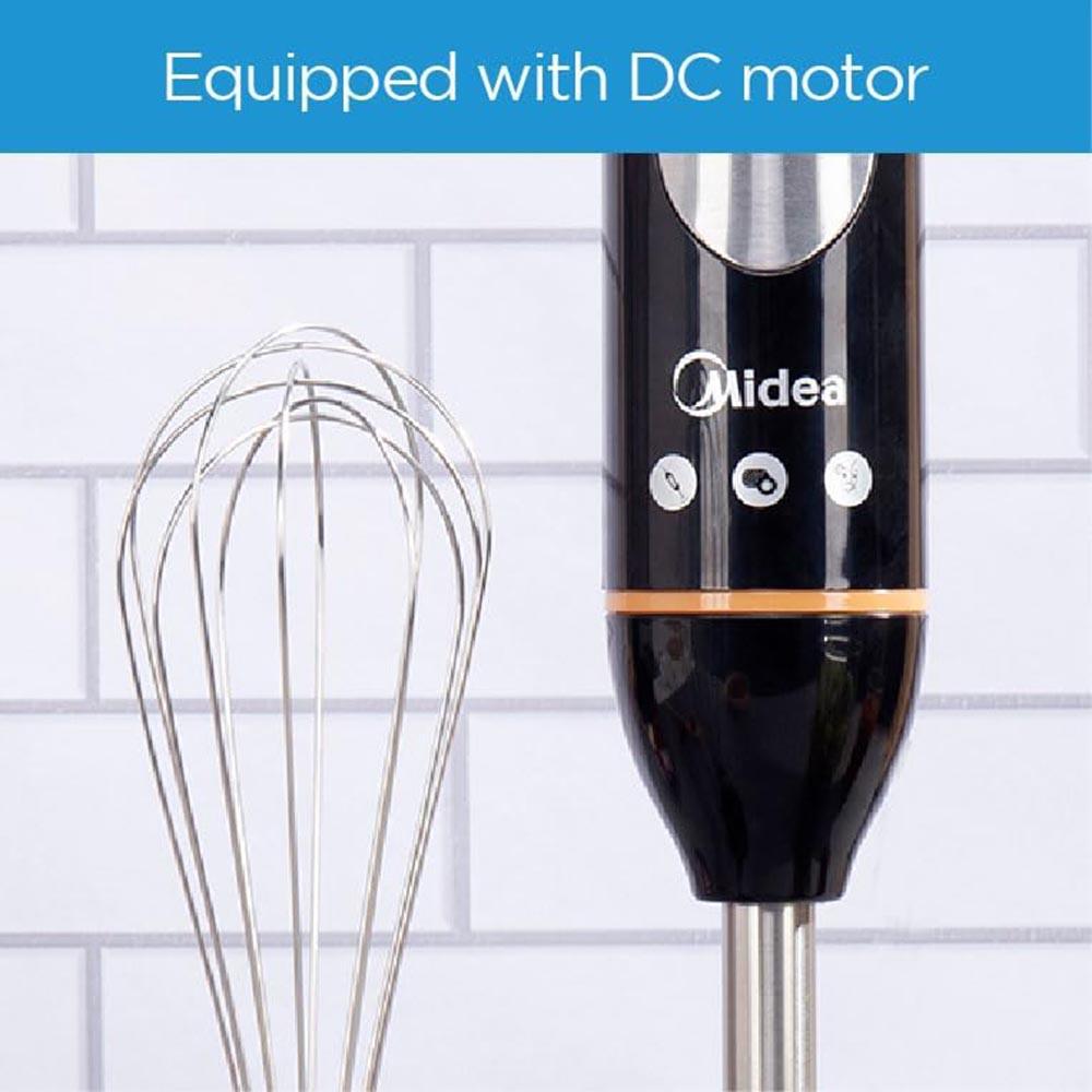 Midea - 4-in-1 Hand Blender Chopper & Whisk - Black - 600 W