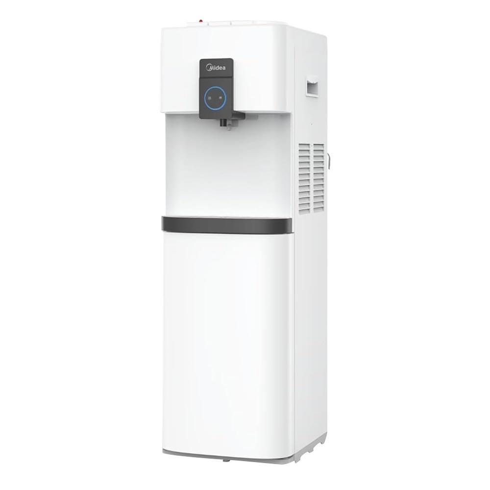 Midea - Top Loading Water Dispenser With Bottom Refrigerator - White