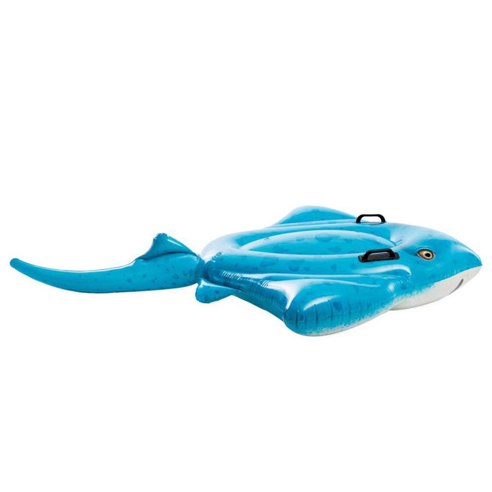 Intex - Stingray Ride-On Inflatable Pool Float - Blue