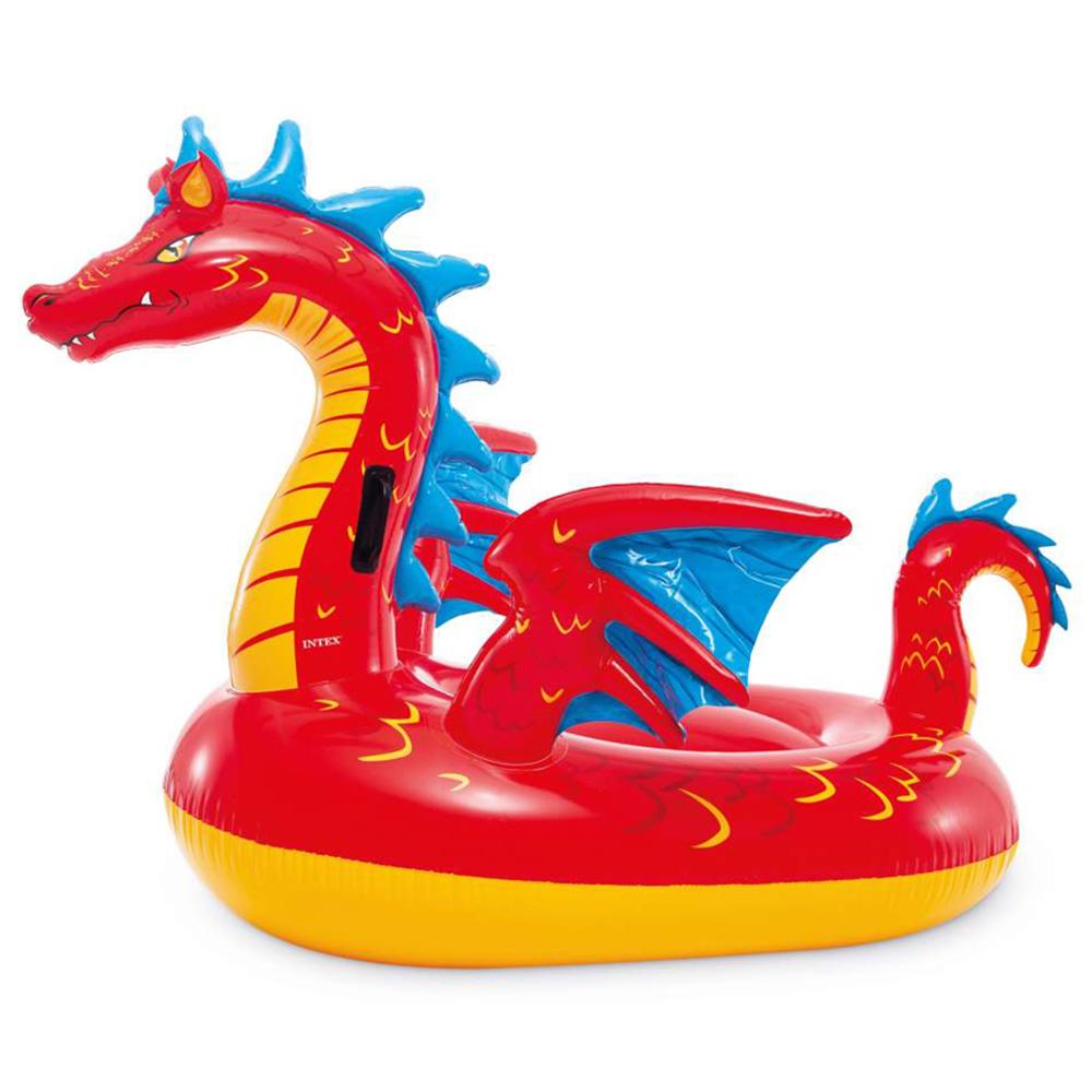 Intex - Mystical Dragon Ride-On Inflatable Pool Float - Red