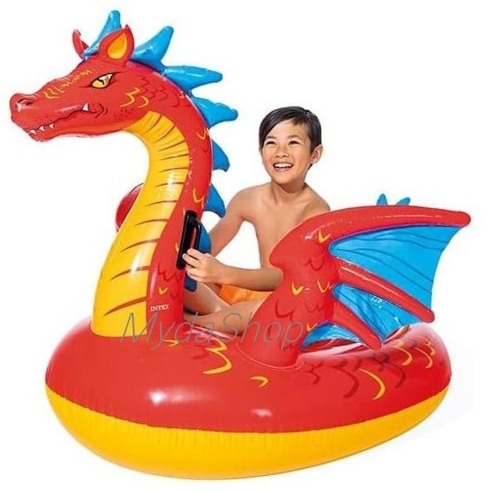 Intex - Mystical Dragon Ride-On Inflatable Pool Float - Red