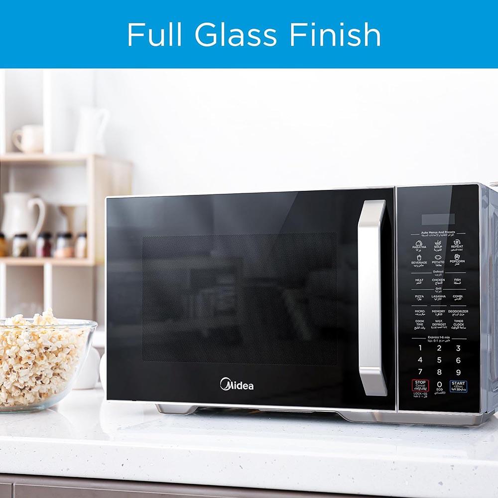 Midea - 2-in-1 Microwave Oven With Grill - Black - 29 L