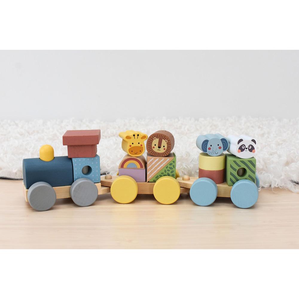 TookyToys - Animals Stacking Train Toy - 16pcs