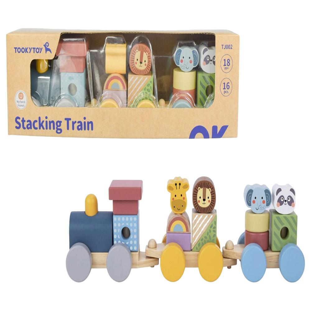 TookyToys - Animals Stacking Train Toy - 16pcs